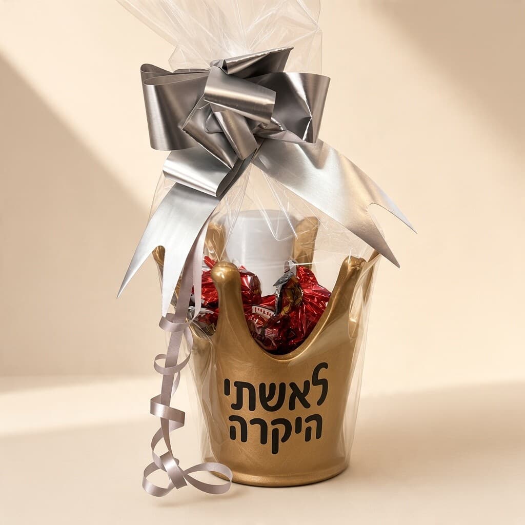 כתר "לאשתי היקרה" עם שוקולדים