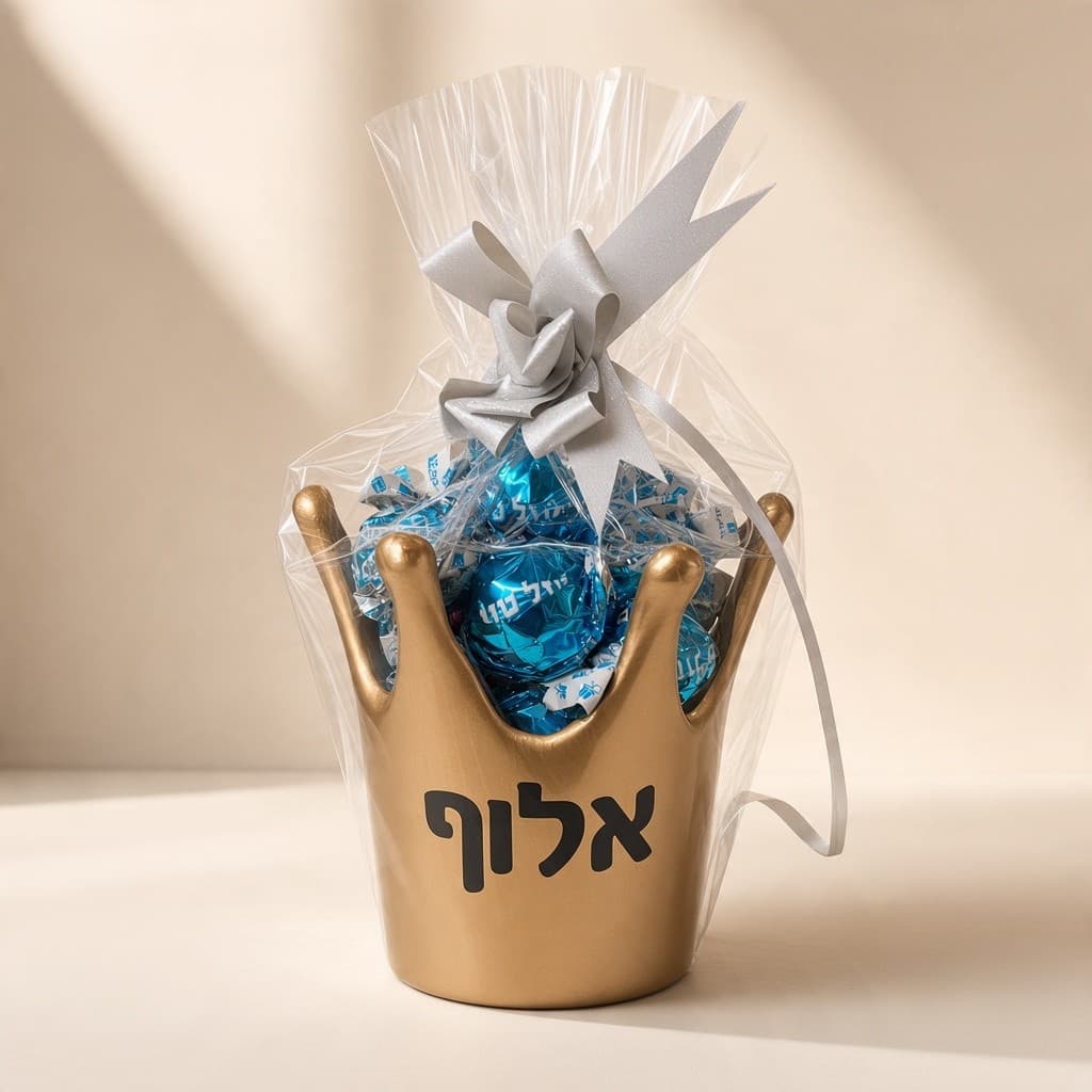 כתר "אלוף" עם שוקולדים