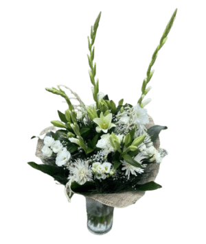 זר פרחים לבן | הפרחים של אורן